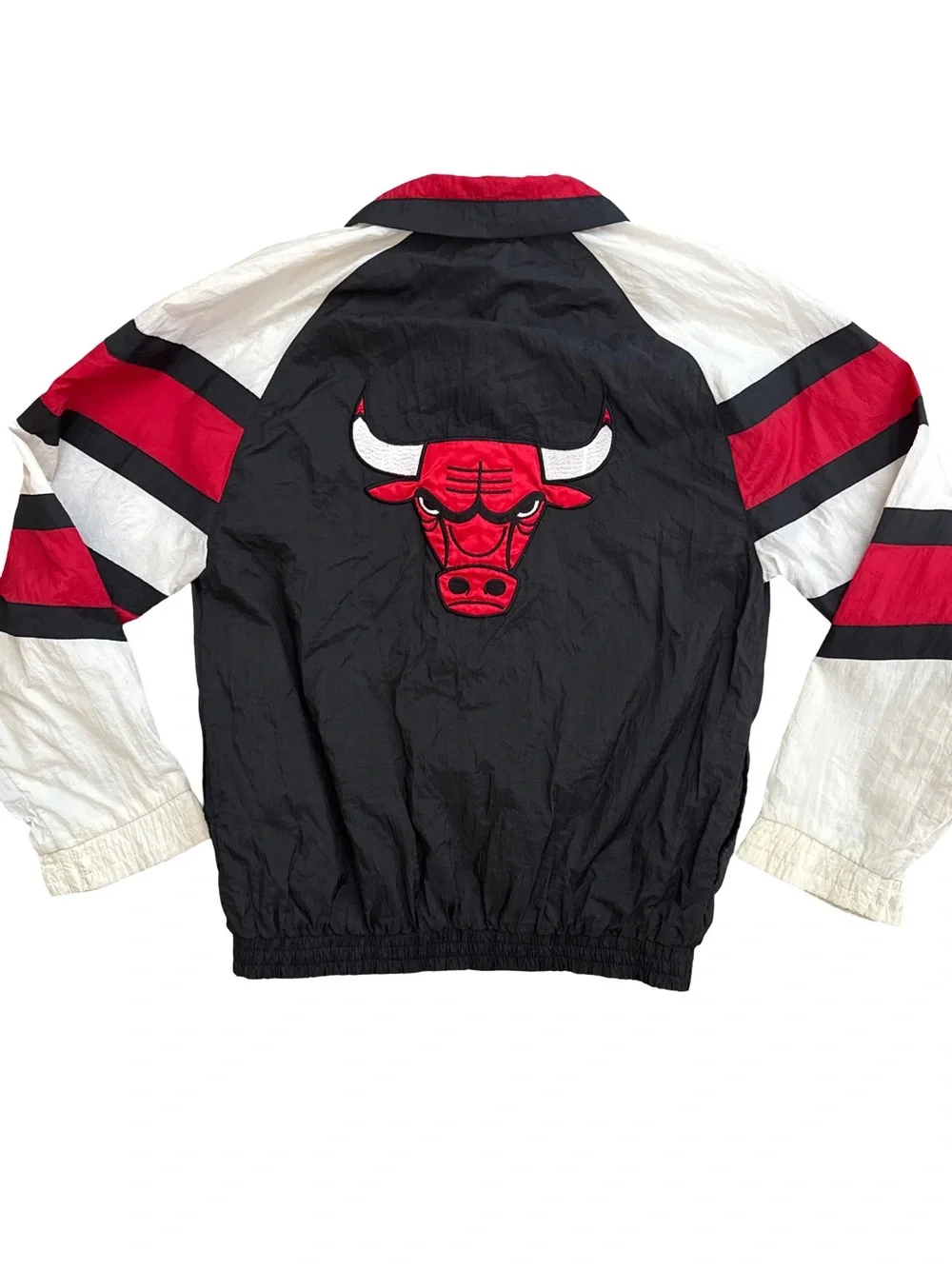 Vintage Chicago Bulls NBA Windbreaker Jacket Zip Youth L Jump Ball Club MJ 23